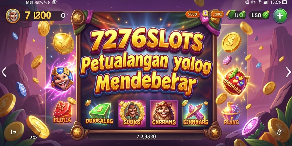 Tampilan gameplay mendebarkan dari 7276SLOTS dengan berbagai slot dan petualangan.
