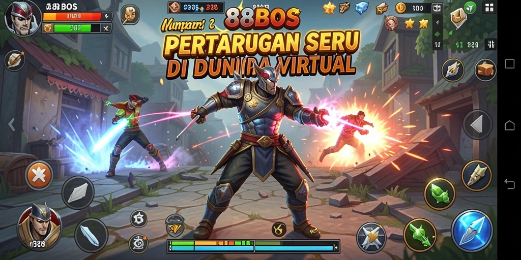 Tangkapan layar dari aksi pertarungan gameplay 88BOS yang mendebarkan.