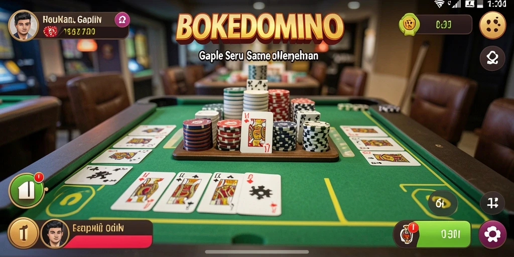 Tampilan gameplay BOKEDOMINO yang seru dan interaktif.