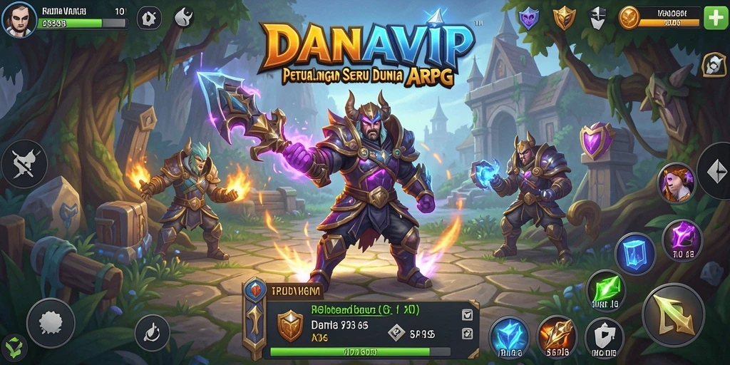 Tampilan gameplay ARPG seru di DANAVIP dengan aksi yang memukau.