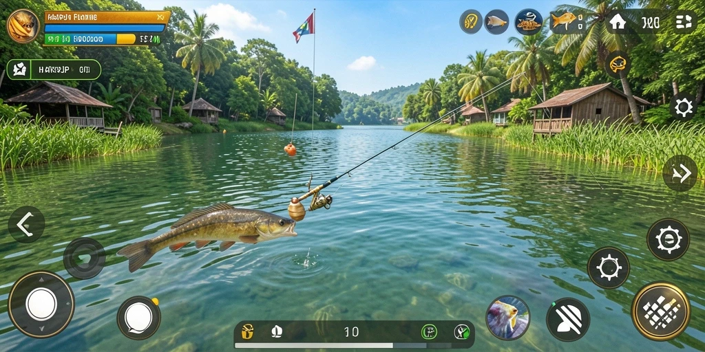 Tangkapan ikan besar dalam gameplay HARAPJP yang seru.