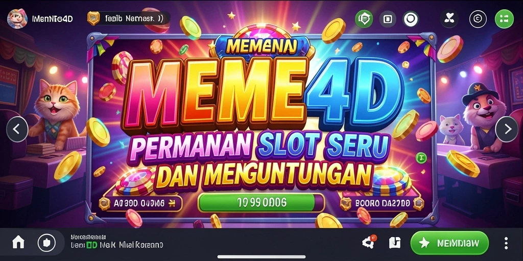 Tampilan screenshot game Slot MEME4D yang penuh warna dan menarik.