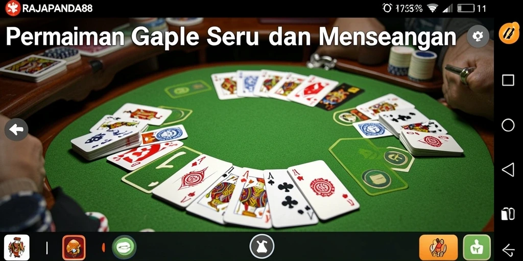 Tampilan gameplay Gaple yang seru dan interaktif di RAJAPANDA88.