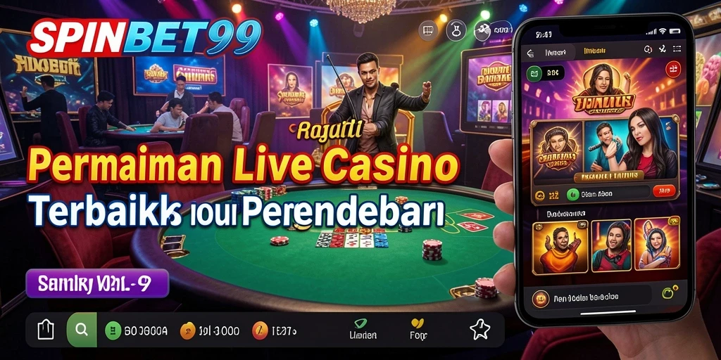 Screenshot gameplay SPINBET99 menampilkan suasana Live Casino yang mendebarkan.