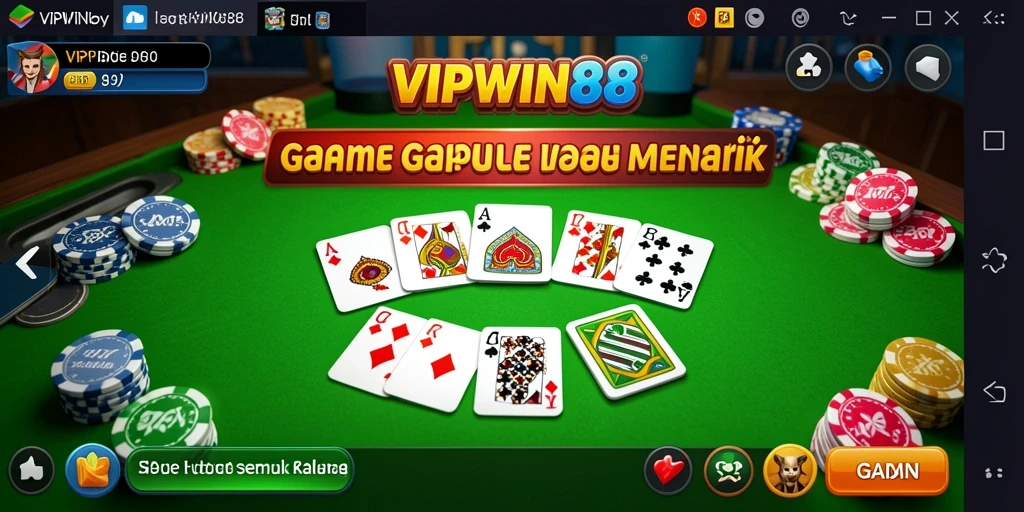 Tampilan gameplay Gaple yang seru di VIPWIN88.